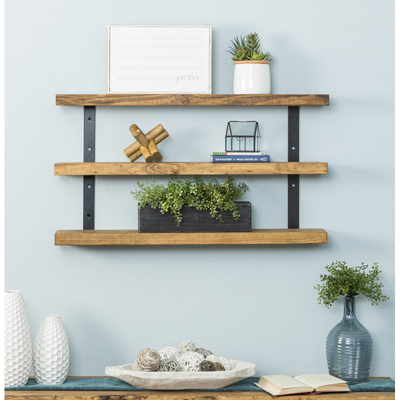 Birch Lane Serene 3 Piece Pine Solid Wood Tiered Shelf & Reviews